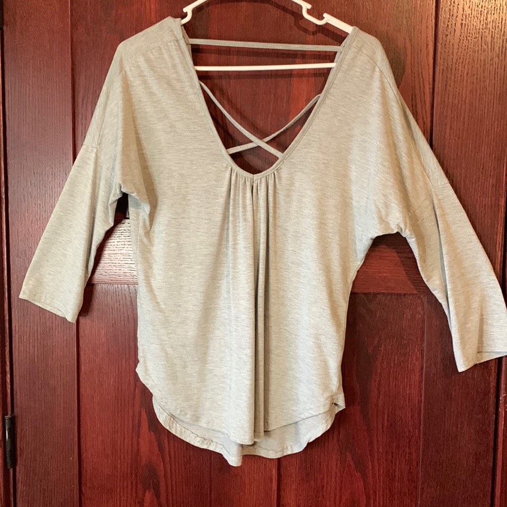 Grey 3/4 sleeve top